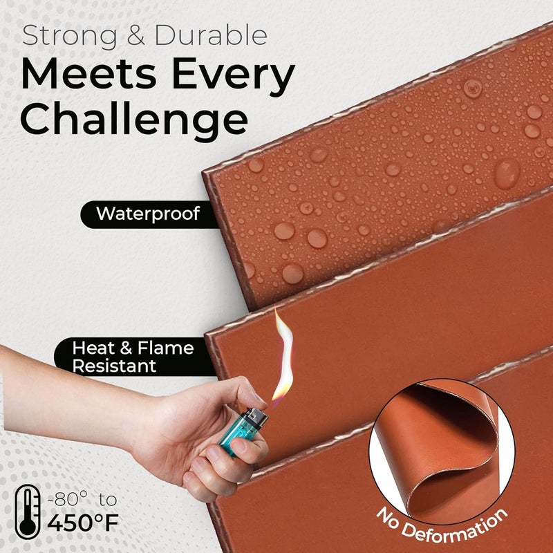 Exactly Rubber - Fiber Reinforced Silicone Sheet, 70A Durometer Silicone Mat, 500°F Temperature-Resistant Rubber Sheet, 1300 PSI Tensile Strength Rubber Mat, Made in The USA, Red, 1/32 x 12” x 18” - Image 3